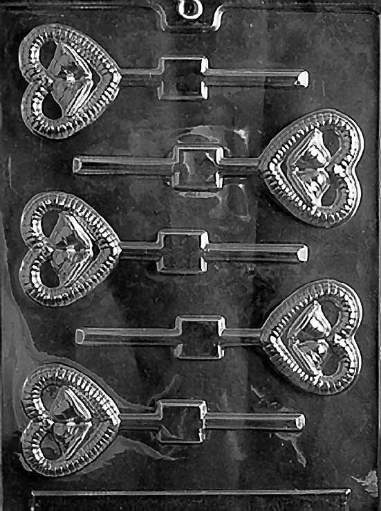 BELLS IN HEART Lolly Wedding Sucker Chocolate Candy Mold Craft Supply