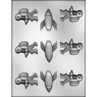 SPACE SHIP ASTRONAUT Chocolate Candy Mold - Space Ship, Space Suit, Aircraft, Astronaut Craft Supply