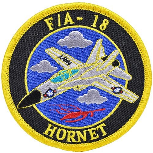 AIR FORCE McDonnell Douglas F/A-18 Hornet USAF Military Embroidered Patch Applique Craft Supply