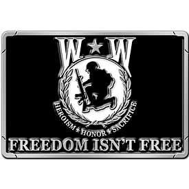 WOUNDED WARRIOR Pewter Belt Buckle - United States Military Veterans Belt Buckle In Gift Box! Craft Supply