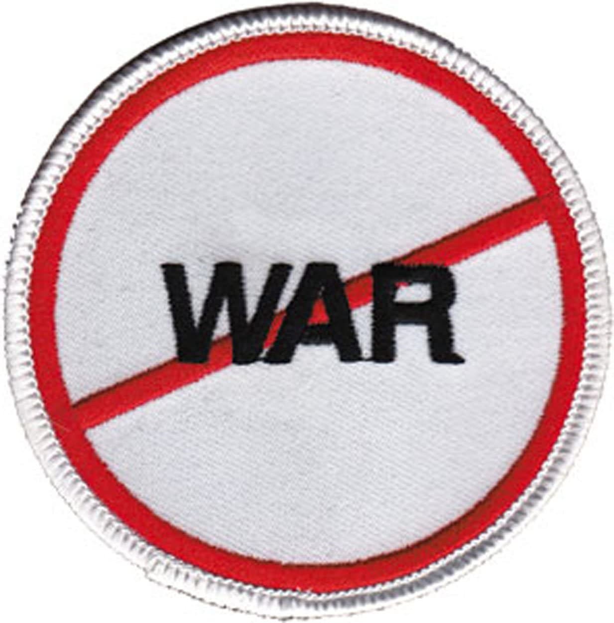 NO WAR Peace Sign Patch - Anti War Embroidered Patch Applique