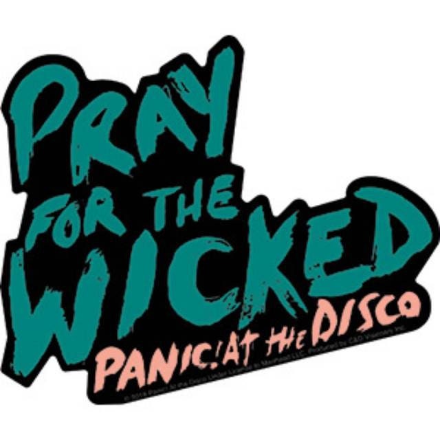 PANIC! At THE DISCO Wicked Logo Sticker Decal - Vinyl Rock Band Decal Sticker Craft Supply
