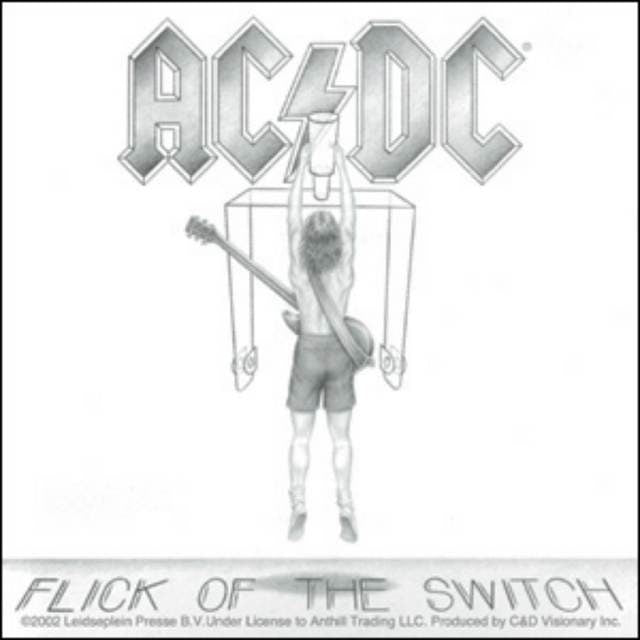 ACDC Flick of the Switch Sticker Decal - Rock Band Vinyl Decal Sticker Craft Supply