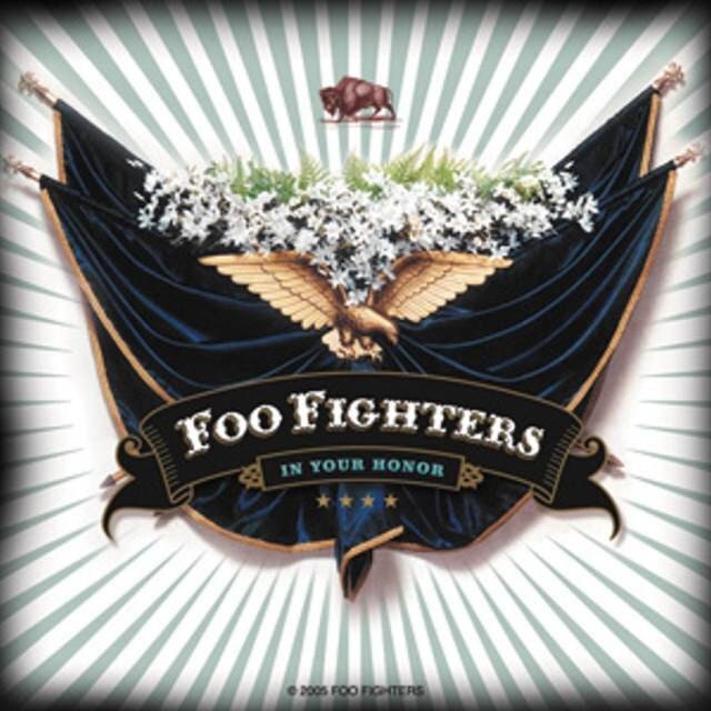 FOO FIGHTERS Eagle and Flags Logo Sticker Decal - American Rock Band Vinyl Decal Sticker Craft Supply