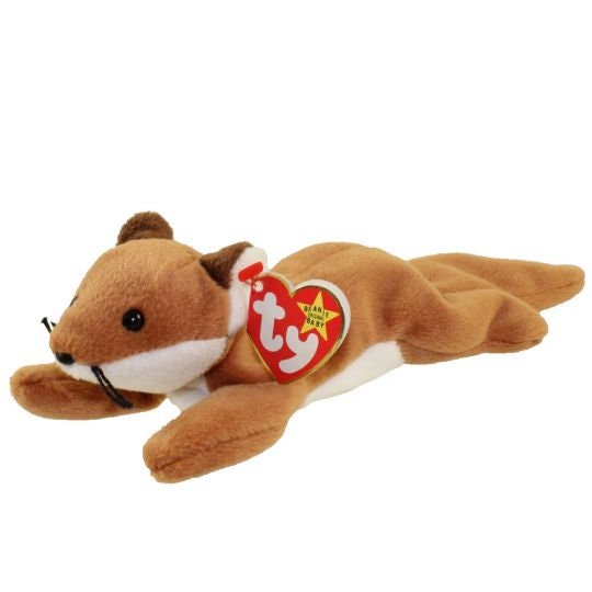 SLY the Fox Ty Beanie Baby Retired Beanbag Plush - New with Tags Vintage 1990s