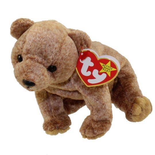 PECAN the Bear Ty Beanie Baby Retired Beanbag Plush - New with Tags Vintage 1990s