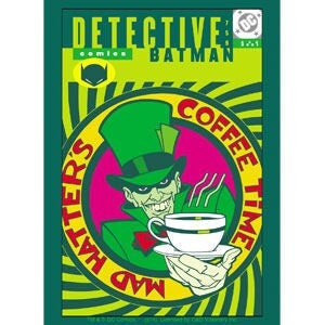 BATMAN Mad Hatter Coffee Time Sticker Decal - DC Comics Vinyl Decal Sticker Craft Supply