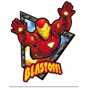 IRON MAN Invincible Blast Off Sticker Decal - Marvel Comics Vinyl Decal Sticker Craft Supply