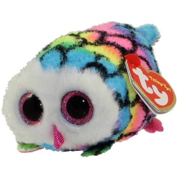 HOOTIE the OWL Teeny Ty Retired Beanbag Plush - New with Tags Vintage 1990s