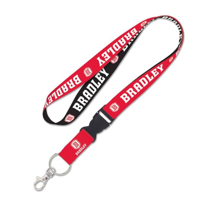 Wincraft BRADLEY BRAVES Lanyard W/Detachable Buckle - Bradley University Alumni Keychain Key Holder Craft Supply