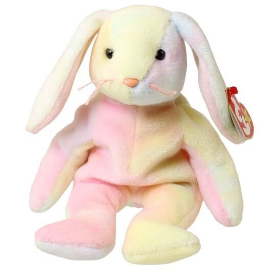 HIPPIE the Bunny Ty Beanie Baby Retired Beanbag Plush - New with Tags