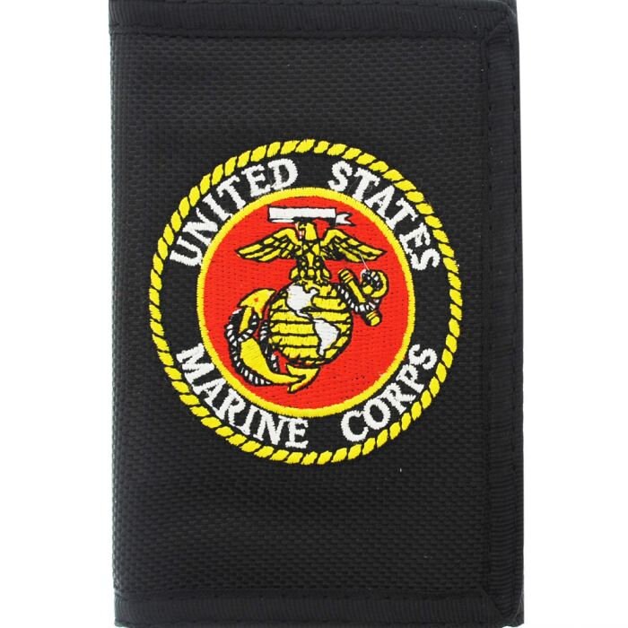 U.S. MARINE CORPS Embroidered Tri Fold Wallet - Velcro United States Marine Corps Wallet Craft Supply