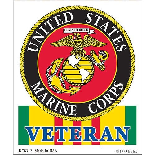 U.S. MARINES Iraqi Freedom Veteran Clear Decal Sticker - United States Marines Veteran Clear Decal For Car Truck Window Vehicle Craft Supply