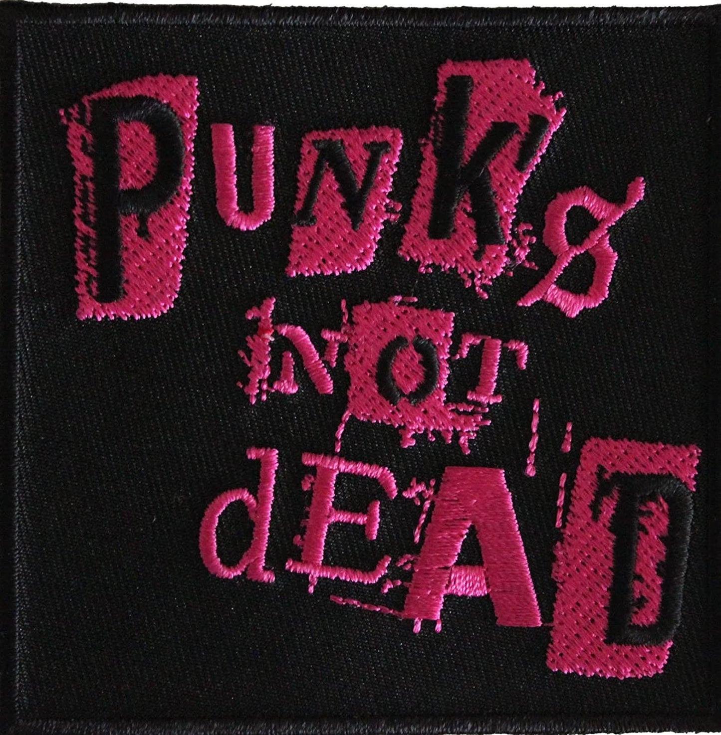 PUNK'S NOT DEAD Music Patch - Punk Rock Music Embroidered Patch Applique Craft Supply