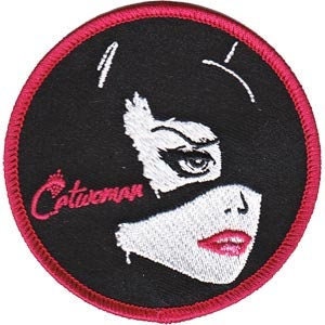 CATWOMAN Batman Batgirl Closeup Patch - Round Embroidered Dc Comics Patch