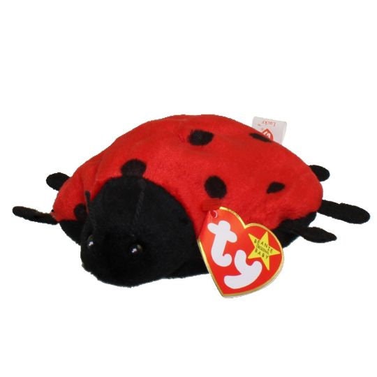 LUCKY the Ladybug Ty Beanie Baby Retired Vintage Beanbag Plush - New with Tags