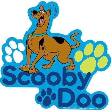 SCOOBY-DOO Paw Prints Sticker Decal - Hanna-Barbera Cartoon Classic Vinyl Decal Sticker Craft Supply