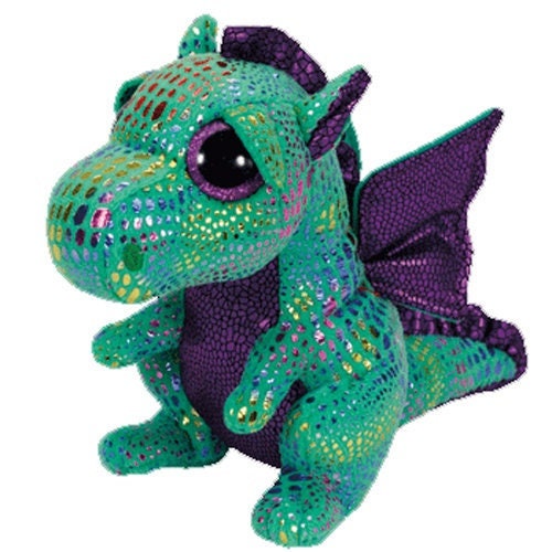 CINDER the Dragon Beanie Boo Retired Beanbag Plush - New with Tags Vintage 1990s