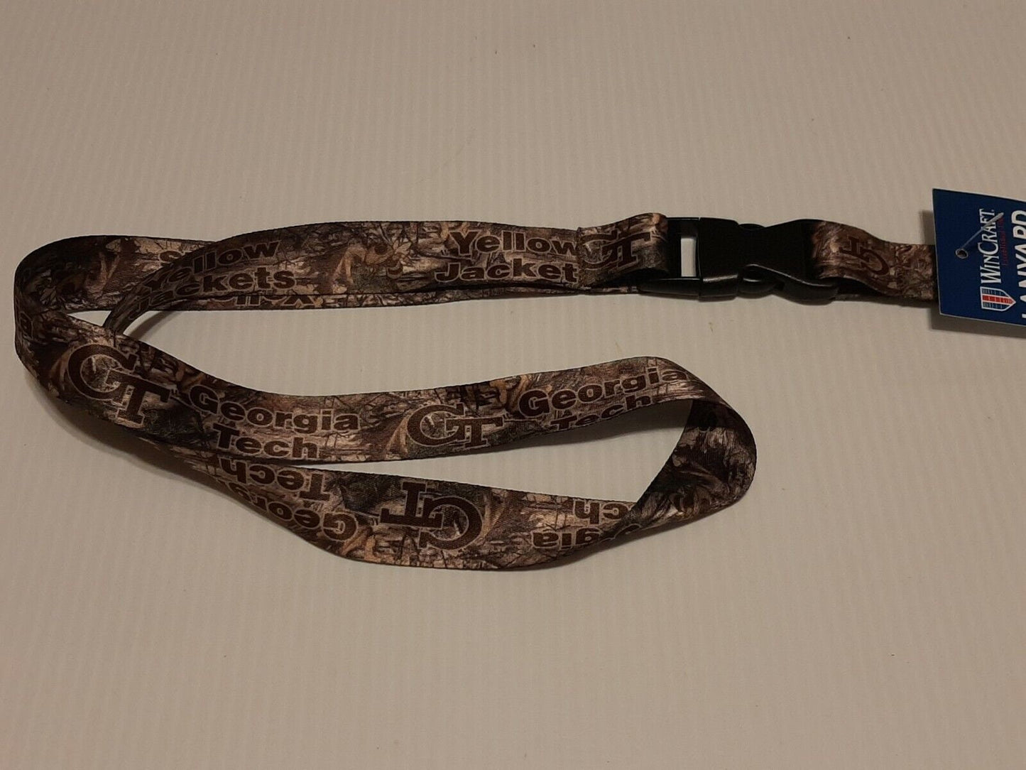 Wincraft GEORGIA TECH Camo Lanyard W/Detachable Buckle - Georgia Tech Yellow Jackets Alumni Keychain Key Holder Craft Supply