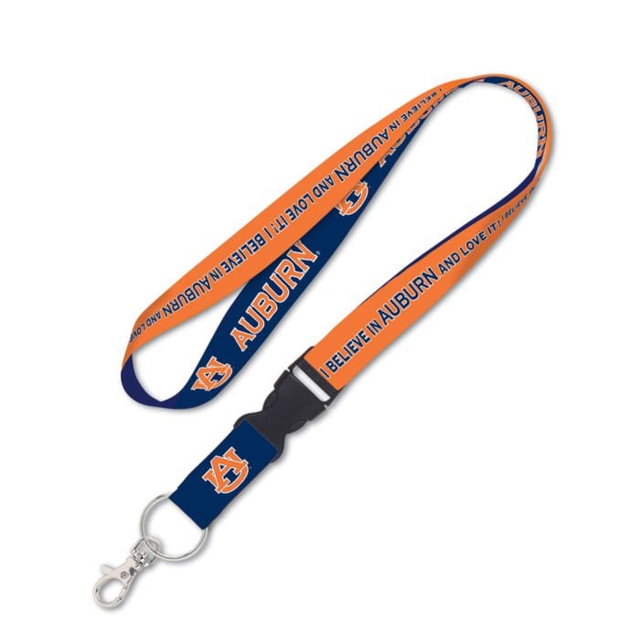 Wincraft AUBURN TIGERS Lanyard W/Detachable Buckle - Love Auburn University Alumni Keychain Key Holder Craft Supply