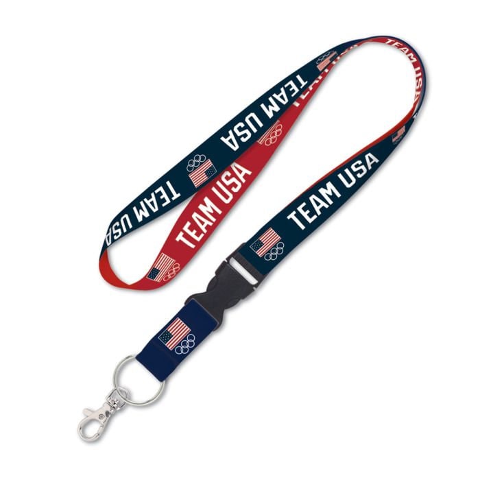 Wincraft UNITED STATES Olympics Lanyard W/Detachable Buckle - Paralympic Committee Team USA Keychain Key Holder Craft Supply