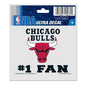 Wincraft CHICAGO BULLS #1 FAN Multi-Use Color Decal - Chicago Bulls Basketball Vinyl Decal Sticker for Car or Truck Window Craft Supply
