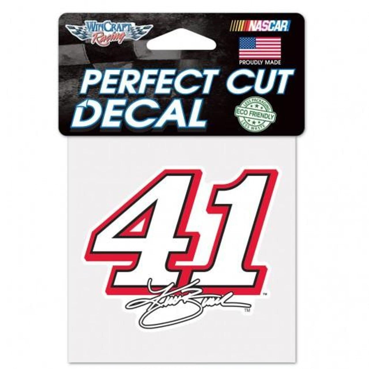 Wincraft KURT BUSCH #41 Perfect Cut Color Decal - NASCAR Racing Vinyl Decal Sticker for Car or Truck Window Craft Supply