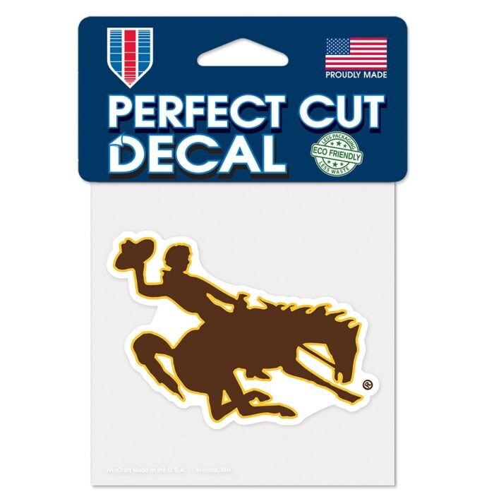 Wincraft WYOMING COWBOYS Perfect Cut Color Decal - University of Wyoming Vinyl Decal Sticker for Car or Truck Window Craft Supply