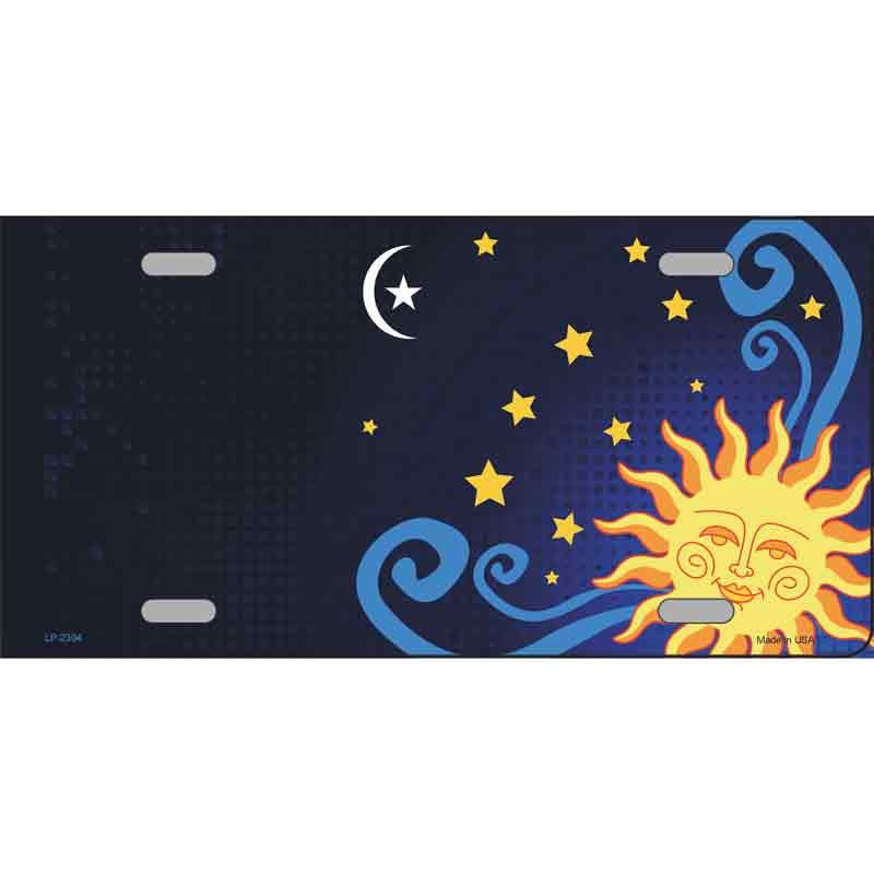 CELESTIAL SUN Metal License Plate Sign Novelty Vanity Craft Supply