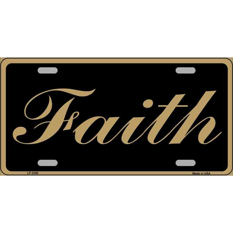 FAITH Metal License Plate Sign Novelty Vanity Craft Supply