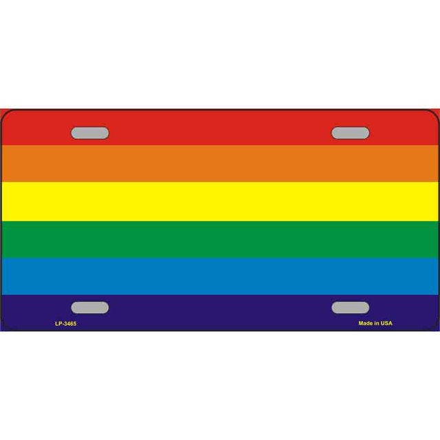 RAINBOW FLAG Metal License Plate Sign Novelty Vanity Craft Supply
