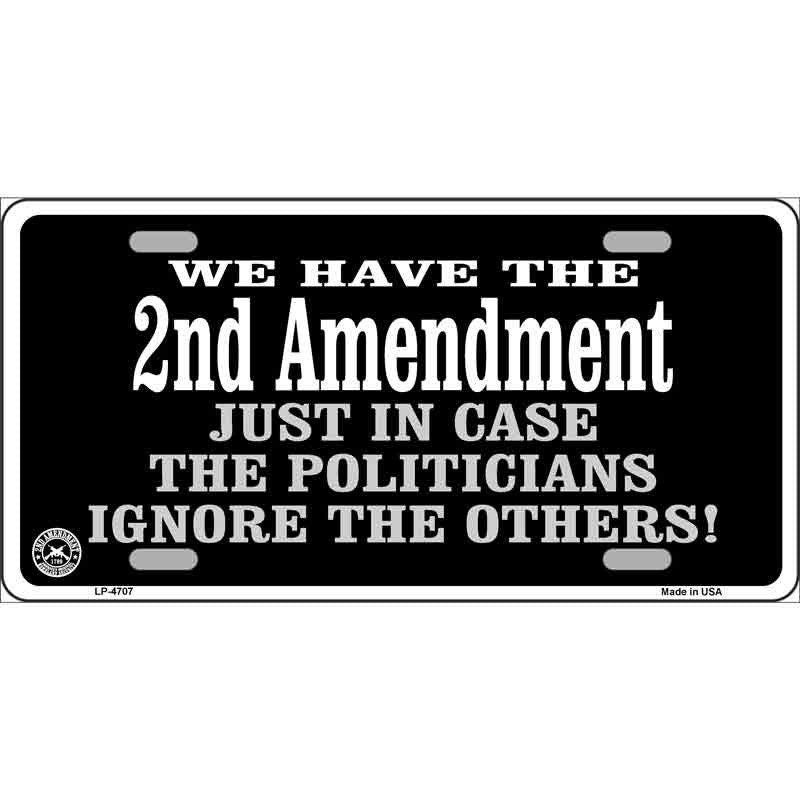 2nd AMENDMENT Metal License Plate Sign Novelty Vanity Craft Supply