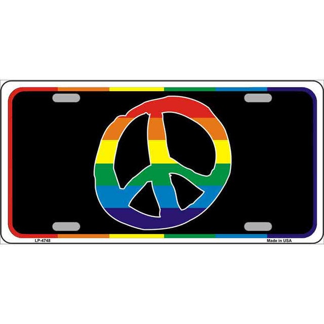 PEACE SIGN Metal License Plate Sign Novelty Vanity Craft Supply
