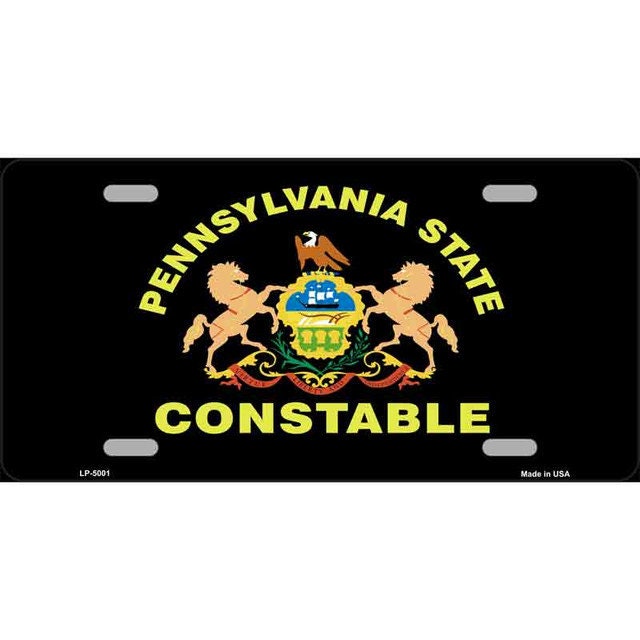 PA CONSTABLE STAR Pennsylvania Seal Metal License Plate Sign Novelty Vanity Craft Supply