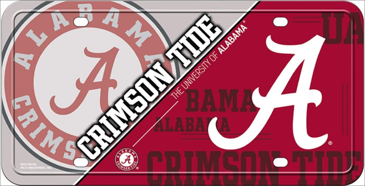 ALABAMA CRIMSON TIDE Deluxe Metal License Plate Sign Novelty Vanity Craft Supply