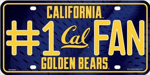 CALIFORNIA GOLDEN BEARS Cal Fan Metal License Plate Sign Novelty Vanity Craft Supply