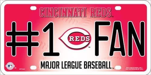 CINCINNATI REDS Fan Metal License Plate Sign Novelty Vanity Craft Supply