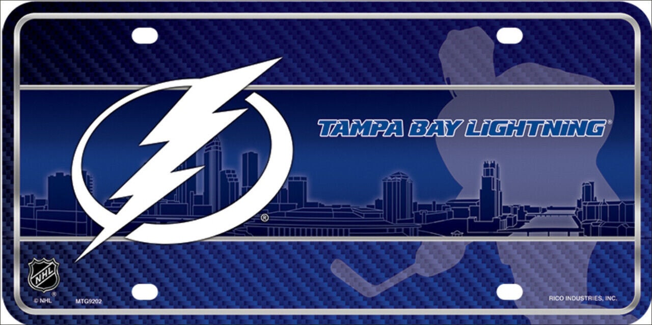 TAMPA BAY LIGHTNING Metal License Plate Sign Novelty Vanity Craft Supply