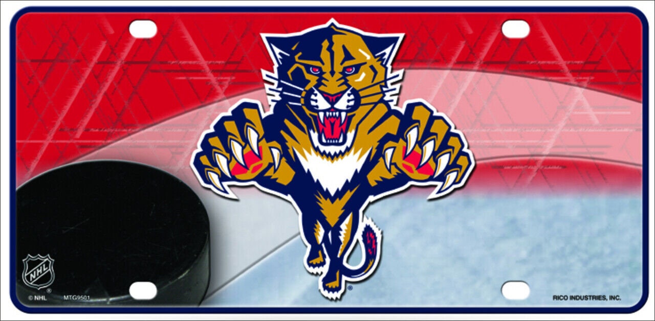 FLORIDA PANTHERS Metal License Plate Sign Novelty Vanity Craft Supply