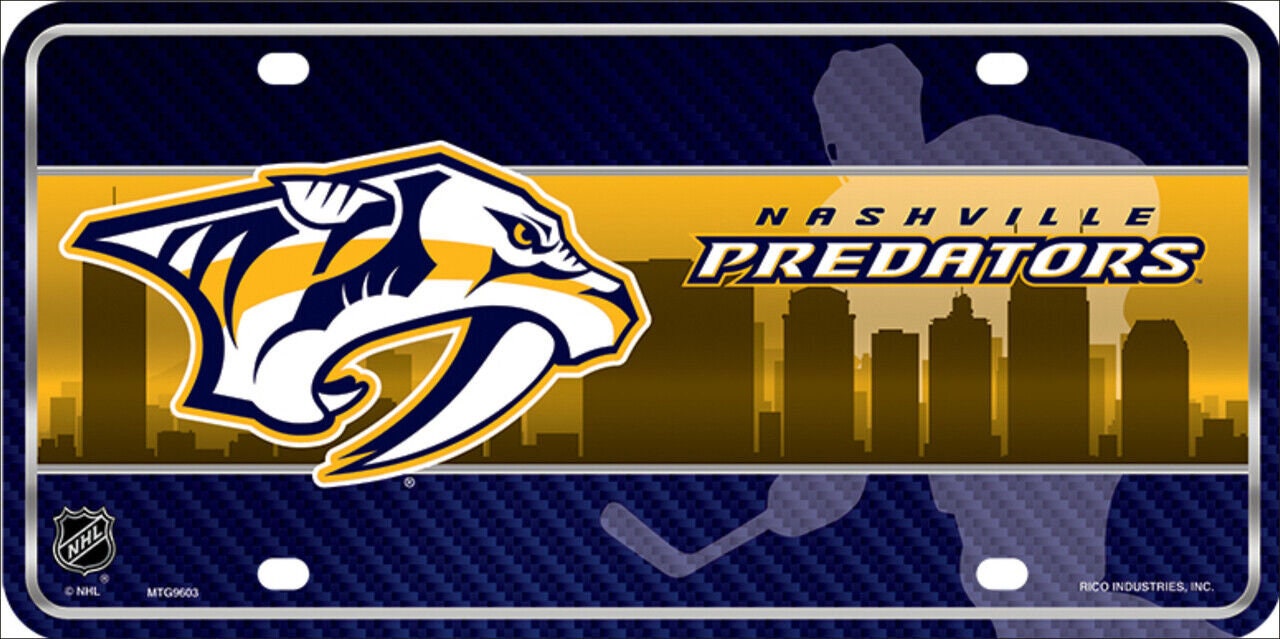 NASHVILLE PREDATORS Metal License Plate Sign Novelty Vanity Craft Supply