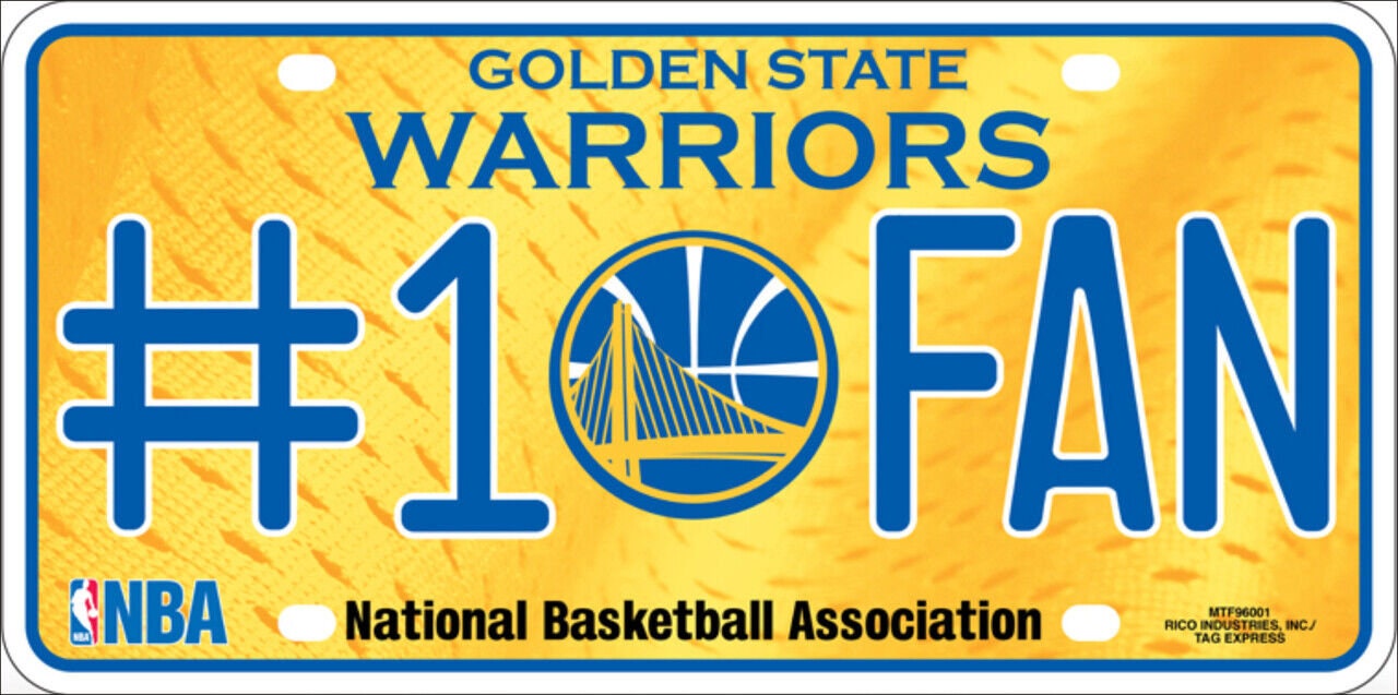 GOLDEN STATE WARRIORS Fan Metal License Plate Sign Novelty Vanity Craft Supply