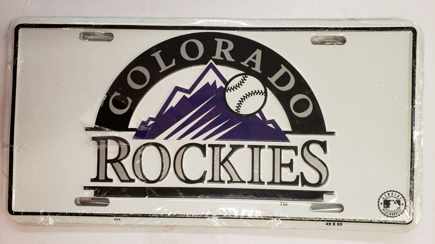 COLORADO ROCKIES Metal License Plate Sign Novelty Vanity Craft Supply