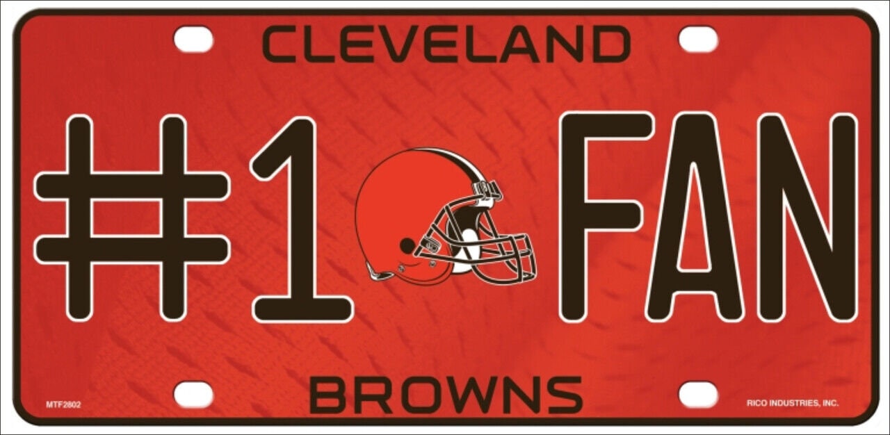 CLEVELAND BROWNS Fan Metal License Plate Sign Novelty Vanity Craft Supply