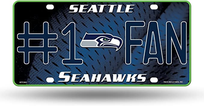 SEATTLE SEAHAWKS Fan Metal License Plate Sign Novelty Vanity Craft Supply