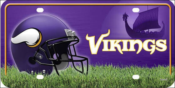 MINNESOTA VIKINGS Metal License Plate Sign Novelty Vanity Craft Supply