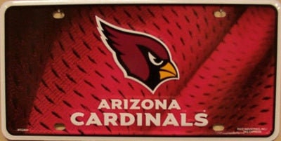 ARIZONA CARDINALS Metal License Plate Sign Novelty Vanity Craft Supply
