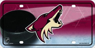 PHOENIX COYOTES Metal License Plate Sign Novelty Vanity Craft Supply