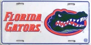 FLORIDA GATORS Metal License Plate Sign Novelty Vanity Craft Supply