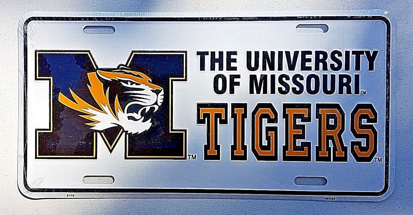 University of Missouri Tigers Metal License Plate Sign Novelty Vanity Craft Supply