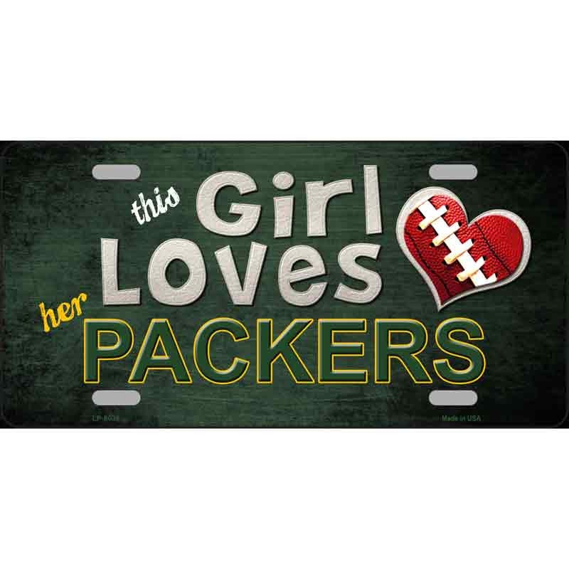 This Girl LOVES HER PACKERS Metal License Plate Sign Novelty Vanity Craft Supply